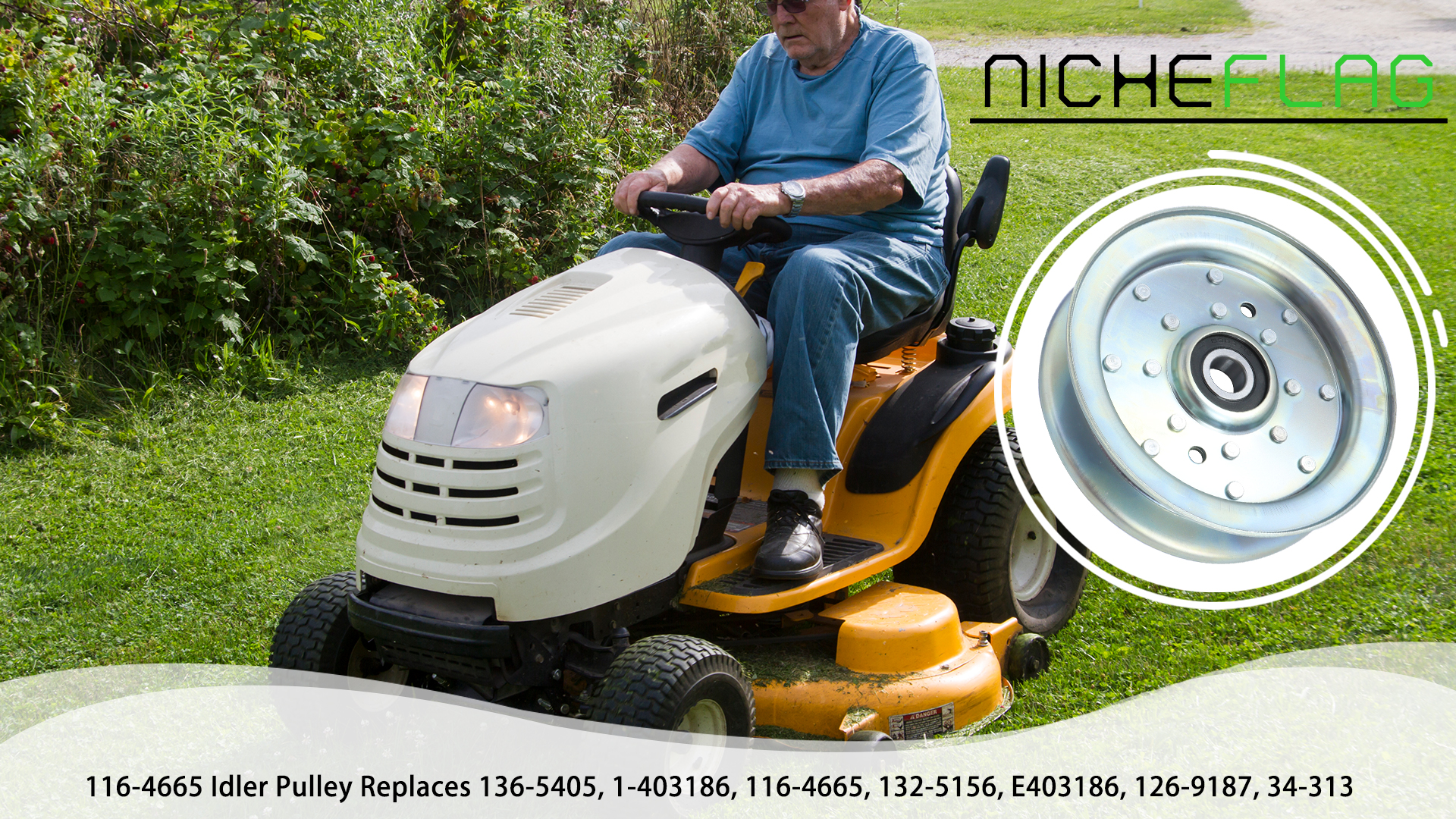 Amazon.com : NICHEFLAG 126-9187 Pulley Replace 116-4665, 136-5405